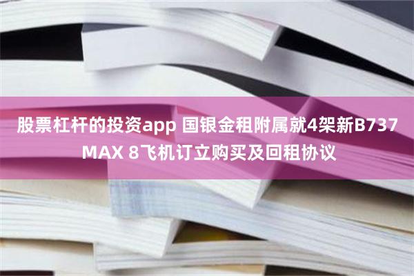 股票杠杆的投资app 国银金租附属就4架新B737 MAX 8飞机订立购买及回租协议