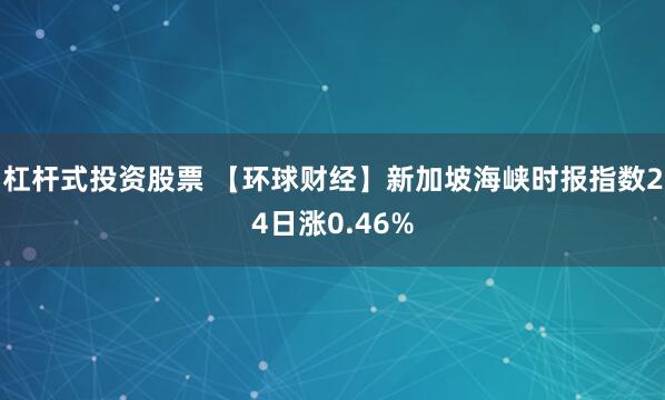 杠杆式投资股票 【环球财经】新加坡海峡时报指数24日涨0.46%