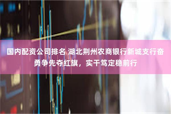 国内配资公司排名 湖北荆州农商银行新城支行奋勇争先夺红旗，实干笃定稳前行