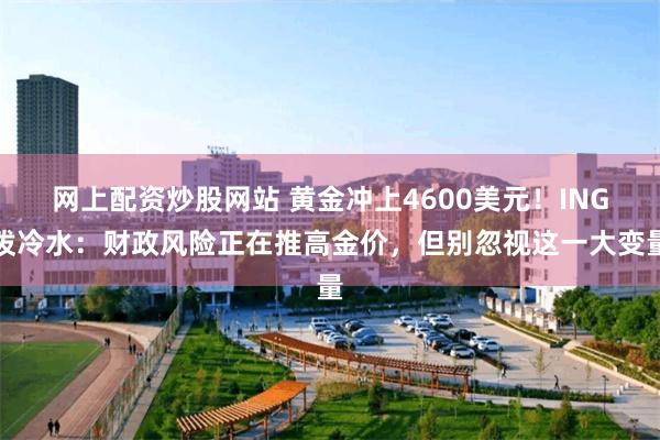 网上配资炒股网站 黄金冲上4600美元！ING泼冷水：财政风险正在推高金价，但别忽视这一大变量